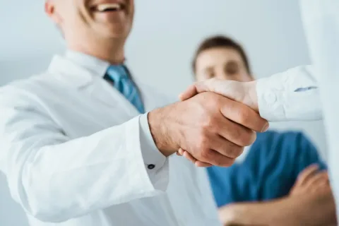 Medical shake hands